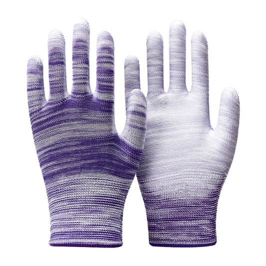 PU Coated Polyester Work Gloves (ST-006)