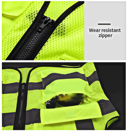 Reflective vest multi pockets for work(MJ-S12)
