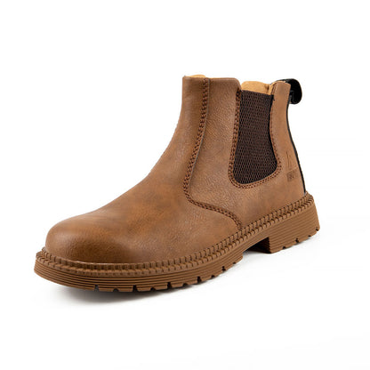 Botas Chelsea com biqueira de aço com placa intermediária em Kevlar de couro